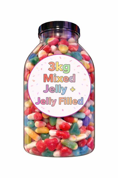 3kg Monster Fizzy & Jelly Sweets Jar