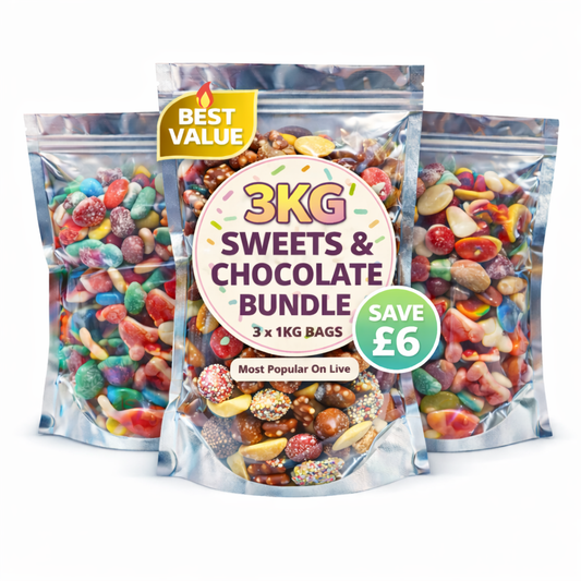 3KG Sweets Bundle 🍬 (3 x 1KG Bags) – Save £6